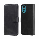 For Motorola Moto G22 Classic Calf Texture Flip Leather Phone Case(Black)