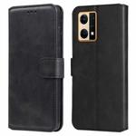 For OPPO Reno7 4G / F21 Pro 4G Classic Calf Texture Flip Leather Phone Case(Black)