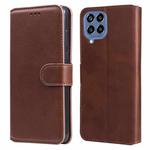 For Samsung Galaxy M33 5G Global Classic Calf Texture Flip Leather Phone Case(Brown)