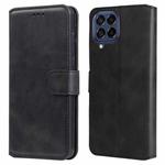 For Samsung Galaxy M53 5G Classic Calf Texture Flip Leather Phone Case(Black)