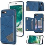 For iPhone SE 2022 / SE 2020 / 8 / 7 Line Card Holder Phone Case(Blue)