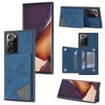 For Samsung Galaxy Note20 Line Card Holder Phone Case(Blue)