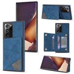 For Samsung Galaxy Note20 Ultra Line Card Holder Phone Case(Blue)