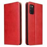 For Samsung Galaxy A02s Fierre Shann PU Genuine Leather Texture Leather Phone Case(Red)