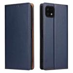 For Samsung Galaxy A22 5G Fierre Shann PU Genuine Leather Texture Leather Phone Case(Blue)