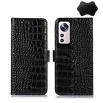 For Xiaomi 12 Lite Crocodile Top Layer Cowhide Leather Phone Case(Black)