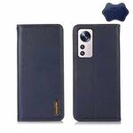 For Xiaomi 12 Lite KHAZNEH Nappa Top Layer Cowhide Leather Phone Case(Blue)