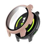 For OPPO Realme Watch T1 PC + Tempered Glass Watch Protective Case(Pink)