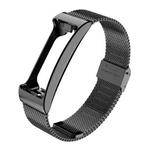 For Fitbit Inspire HR Mijobs Milan Buckle Stainless Steel Watch Band(Black)