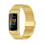 For Fitbit Charge5 Mijobs Milan Buckle Stainless Steel Metal Watch Band(Gold)