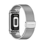 For Fitbit Charge5 Mijobs Milan Buckle Stainless Steel Metal Watch Band(Silver)
