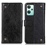 For OnePlus CE 2 Lite 5G Copper Buckle Nappa Texture Leather Phone Case(Black)