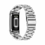 For Fitbit Charge5 Mijobs Stainless Steel Metal Watch Band(Silver)