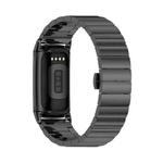 For Fitbit Charge5 Mijobs Bamboo Stainless Steel Metal Watch Band(Black)