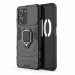 For OPPO K10 Magnetic Ring Holder PC + TPU Phone Case(Black)