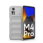 For Xiaomi Poco M4 Pro 4G Magic Shield TPU + Flannel Phone Case(Grey)