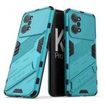 For OPPO K10 Pro 5G China Punk Armor 2 in 1 PC + TPU Shockproof Phone Case with Invisible Holder(Blue)