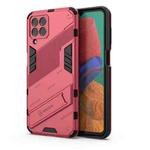 For Samsung Galaxy M33 5G Global Punk Armor 2 in 1 PC + TPU Phone Case(Light Red)