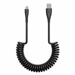 3A Micro USB Spring Charging Data Cable(Black)