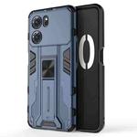 For OPPO K10 5G Supersonic PC + TPU Shock-proof Protective Phone Case with Holder(Blue)