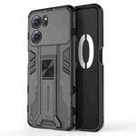 For OPPO K10 5G Supersonic PC + TPU Shock-proof Protective Phone Case with Holder(Black)