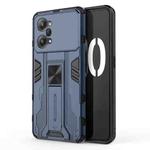 For OPPO K10 Pro Supersonic PC + TPU Shock-proof Protective Phone Case with Holder(Blue)