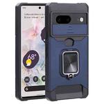 For Google Pixel 7 5G Sliding Camera Cover Design PC + TPU Phone Case(Blue)