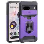 For Google Pixel 7 5G Sliding Camera Cover Design PC + TPU Phone Case(Purple)