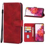 For Samsung Galaxy S20 FE 2022 Leather Phone Case(Red)