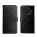 For Honor Magic4 Lite 5G Y Stitching Horizontal Flip Leather Phone Case(Black)