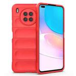 For Huawei Nova 8i Magic Shield TPU + Flannel Phone Case(Red)