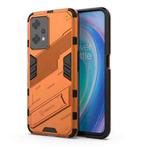 For OnePlus Nord CE 2 Lite 5G/Realme 9 Pro Punk Armor 2 in 1 Shockproof Phone Case with Invisible Holder(Orange)