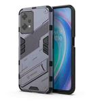 For OnePlus Nord CE 2 Lite 5G/Realme 9 Pro Punk Armor 2 in 1 Shockproof Phone Case with Invisible Holder(Grey)