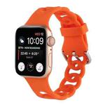 Hollow Silicone Watch Band For Apple Watch Series 8&7 41mm / SE 2&6&SE&5&4 40mm / 3&2&1 38mm(Orange)