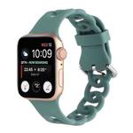 Hollow Silicone Watch Band For Apple Watch Series 8&7 41mm / SE 2&6&SE&5&4 40mm / 3&2&1 38mm(Green)