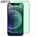 For iPhone 12 mini 25pcs Green Light Eye Protection Tempered Glass Film