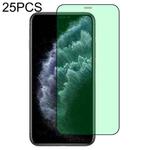 For iPhone 11 Pro / XS / X 25pcs Green Light Eye Protection Tempered Glass Film