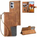 For OnePlus Nord CE 2 5G Splicing Leather Phone Case(Brown)