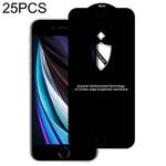 For iPhone SE 2022 / SE 2020 / 8 / 7 25pcs Shield Arc Tempered Glass Film