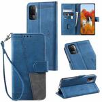 For OPPO A94 4G Splicing Leather Phone Case(Blue)