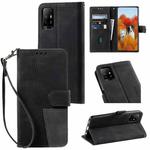 For OPPO A94 5G Splicing Leather Phone Case(Black)