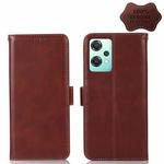For OnePlus Nord CE 2 Lite 5G Crazy Horse Top Layer Cowhide Leather Phone Case(Brown)