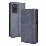 For OPPO Realme 9 5G India / V13 5G / 8 5G Magnetic Buckle Retro Texture Leather Phone Case(Blue)