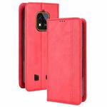 For Oukitel WP18 Magnetic Buckle Retro Texture Leather Phone Case(Red)