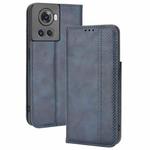 For OnePlus Ace 5G / 10R Magnetic Buckle Retro Texture Leather Phone Case(Blue)