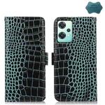 For OnePlus Nord CE 2 Lite 5G Crocodile Top Layer Cowhide Leather Phone Case(Green)