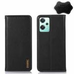 For OnePlus Nord CE 2 Lite 5G KHAZNEH Nappa Top Layer Cowhide Leather Phone Case(Black)