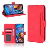 For Motorola Moto E32 4G Skin Feel Calf Texture Card Slots Leather Phone Case(Red)