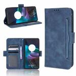 For Motorola Edge 30 Skin Feel Calf Texture Card Slots Leather Phone Case(Blue)