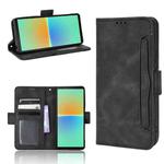 For Sony Xperia 10 IV Skin Feel Calf Texture Card Slots Leather Phone Case(Black)